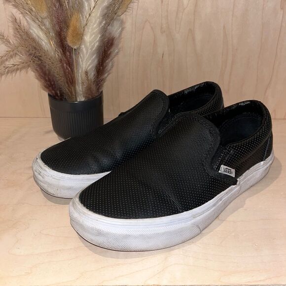 Vans Shoes - VANS • Perf Leather Classic Slip-Ons • Size 6